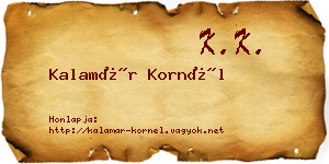 Kalamár Kornél névjegykártya